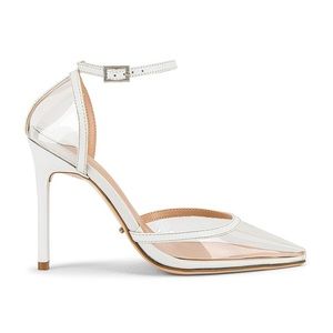 Tony Bianco Clear Vinyl Stiletto in Milk Capretto, Size 7.5, used ONLY 1 TIME!